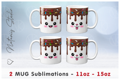 2 Funny Kawaii Designs. 11oz-15oz Coffee Cocoa Mug Product Image 1