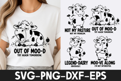 Funny Cow Quotes SVG | Cute Cow T-Shirt Design SVG Product Image 1
