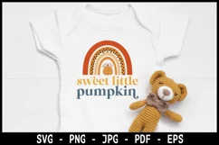 Sweet little pumpkin SVG,Pumpkin shirt SVG, Baby autumn SVG Product Image 1
