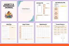 Anxiety &amp; Depression Journal Canva Interior Product Image 2