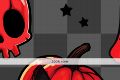 Seamless Halloween Patter, Dark Red Digital Paper Product Image 2