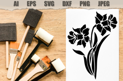 Stencil Narcissus Flowers Product Image 2