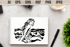 Stencil Woman on the ocean Product Image 2