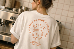 Coffee Lover Modern Graphic T-Shirt Product Image 2