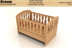 Cradle laser cutting SVG files Baby Rocker Cot, Baby Cradle Product Image 2