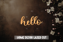 Hello laser cut - Wooden Nursery Decor Laser Product Image 1