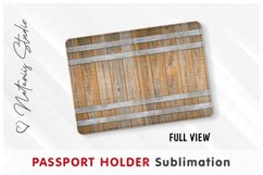 Wooden Barrel pattern - Passport Holder sublimation. Product Image 2