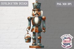 Christmas Rustic Sublimation Design Rusty metal Nutracker Product Image 1