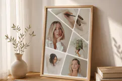 Geometric Segmented Stacked Photo Collage | Editable Canva Product Image 2
