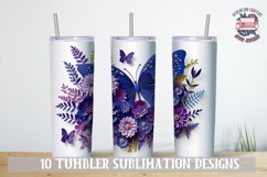 3D Butterfly Sublimation bundle paper cut Tumbler Wrap 20 OZ Product Image 3