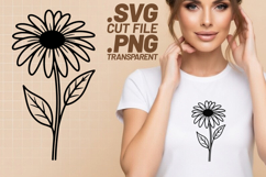 4x Floral SVG Daisy Rose Botanical Cut Files PNG Cricut Product Image 3