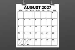 2027 Square 12x12 In Large Number Monday to Sunday Calendar Product Image 3