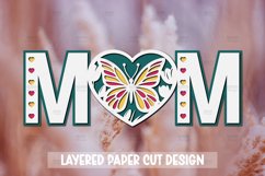 9 3D Layered Paper Cut Mom SVG I Cricut I Silhouette Product Image 4