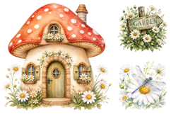 Watercolor Spring Daisy Clipart Bundle Product Image 2