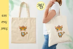 Cute cartoon tiger with beautiful eyes, Year of Tiger 2022 Product Image 2
