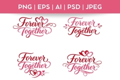 Love Lettering Bundle Clipart| Vector &amp; PNG Illustration Product Image 1