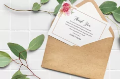 Floral Funeral Thank You Card, Ms Word & Photoshop Template Product Image 4