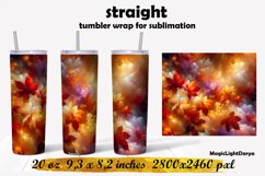 Fall Tumbler sublimation,Autumn tumbler design Product Image 1