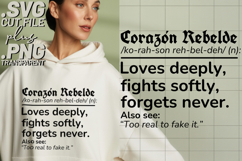 4x Romantica AF Corazon Rebelde Latina Definition SVG Files Product Image 3