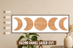4 Moon Phases Wall Art SVG - Moon Laser cut Product Image 3