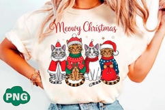 Christmas Cats Meowy Christmas Png Product Image 3