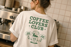 Retro Coffee Club T-Shirt 30s Mascot Product Image 2