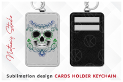 3 Funny Funny Skull Designs - Cards Holder Keychain Product Image 2