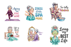Funny Grandma Spa Quotes PNG Bundle Art Product Image 2
