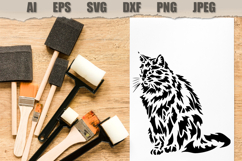 Stencil Long Hair Cat Product Image 2