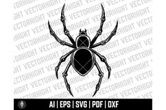 Spider Clipart SVG, Spider Shape Ai, Eps, Pdf, Dxf. Spider Product Image 3