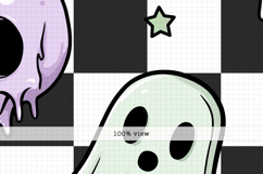 Pastel Halloween Seamless Pattern - Spooky Digital Paper Product Image 2