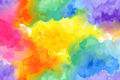Vibrant Rainbow Watercolor Splatter Abstract Texture Product Image 1