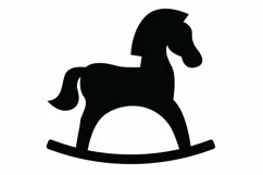Rocking horse svg, rocking horse clipart, Cricut, Silhouette Product Image 2