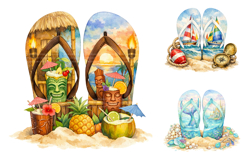 Beach Flip Flop Sublimation Bundle Product Image 2