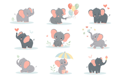 Cute baby elephant set Product Image 2
