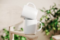Two Ceramic Mugs on the Chair Arm Mockup Product Image 2