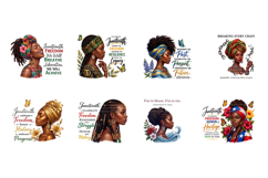 Juneteenth PNG, Black Woman Sublimation Designs Product Image 2
