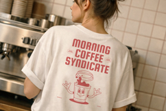 Rocker Coffee T-Shirt Cartoon Mascot Product Image 2