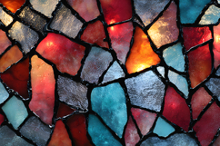 Geometric Stained Glass Mosaic Abstract Background Product Image 1