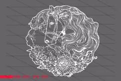 Horse png eps svg jpeg horse in flowers Product Image 3