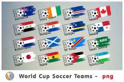 Big Bundle. 48 Soccer World Cup 2026 National Teams cliparts Product Image 2