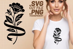4x Floral SVG Poppy Rose Daisy EPS Cut Files Cricut PNG Product Image 3