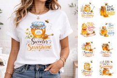 Sweet Honey Sublimation PNG, Honey Bee Clipart for Shirts Product Image 2