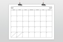 2027 Basic Modern 8.5 x 11 Inch Calendar Template Product Image 2