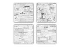 Seamless Vintage Digital Paper, Black &amp; White Scrapbooking Product Image 2