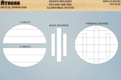 Faux shiplap Round svg pattern 18 &amp; 10 inch Laser files 515 Product Image 2