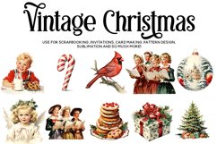 Christmas Clipart, Vintage Christmas Clipart Bundle Product Image 4