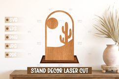 Boho Landscape Laser Cut Artwork Arched Boho Stand Decor Product Image 1