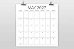 2027 Square Calendar Template Product Image 2