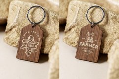 Branded Wooden Keychain With Ring Mockup Product Image 2